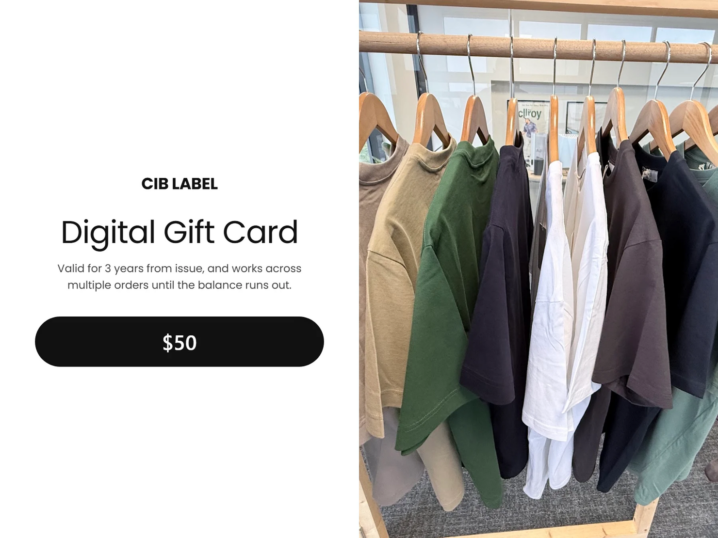 Cib Label $50 digital gift card