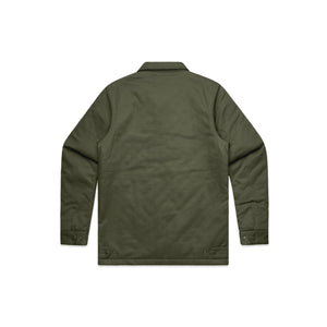 Padded Shacket Olive back