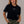 Combed Cotton Crop Tee Navy, front