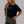 Combed Cotton Crop Tee Navy, front, hands on hips