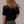 Combed Cotton Crop Tee Navy, back view