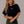 Combed Cotton Crop Tee Navy, front, view 3
