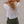 Combed Cotton Crop Tee White, back view