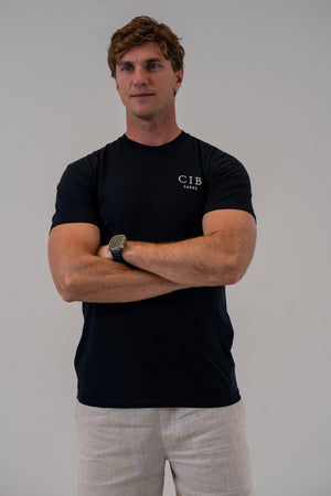 Combed Cotton Everyday Tee Navy, front