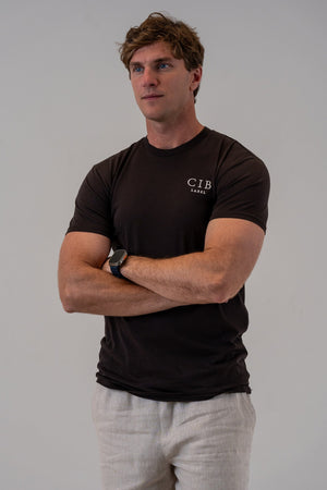 Combed Cotton Everyday Tee Slate, front