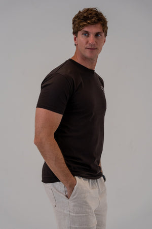Combed Cotton Everyday Tee Slate, side view