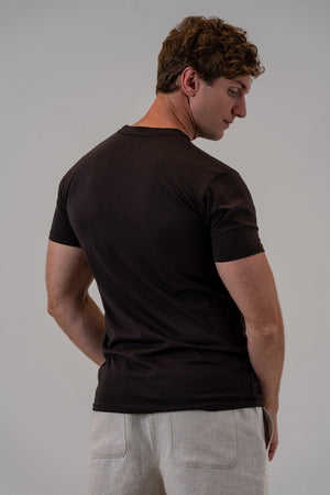 Combed Cotton Everyday Tee Slate, back view