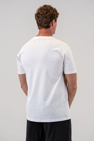 Combed Cotton Everyday Tee White, back view