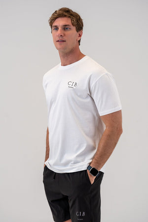 Combed Cotton Everyday Tee White, front