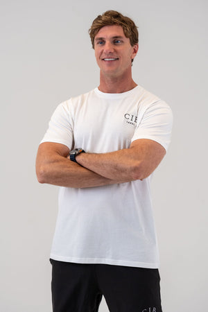 Combed Cotton Everyday Tee White, front, relaxed