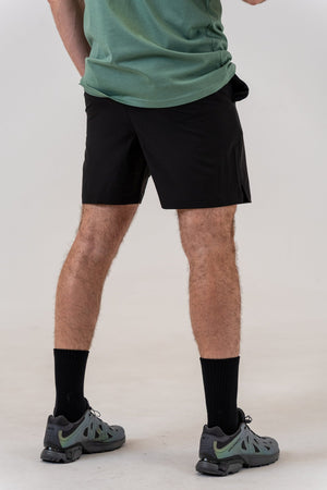 Lightweight Men's Active Shorts Black, front, alternate