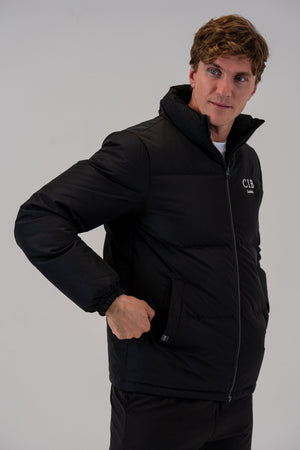 Men's 630-Fill Down Puffer Jacket Black, front, view 4