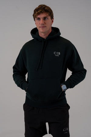 Men's Oversized 400gsm Hoodie Evergreen, front
