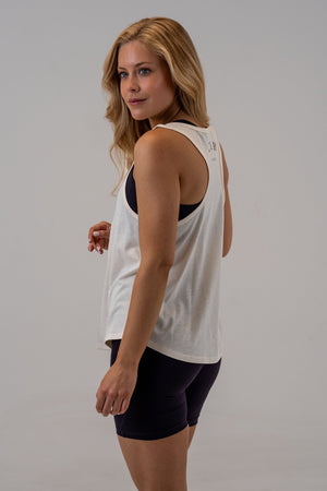 Racerback Active Tank Natural, side view