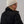 Women's Puffer Jacket Black with Pom Pom Beanie Natural, side view