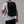 Recycled Travel Backpack Black, back view