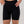 Slim High-Waisted Active Shorts Black, front close up