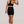 Slim High-Waisted Active Shorts Black, back view