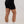 Slim High-Waisted Active Shorts Black, back view, alternate