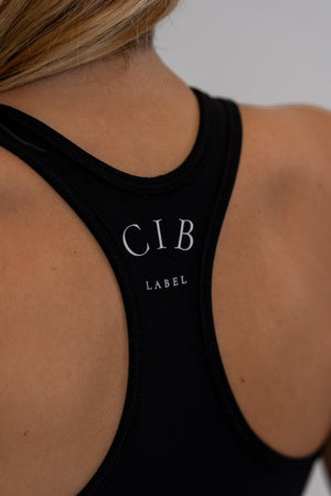Structured Sports Bra Black, detail