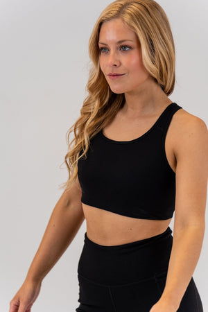 Structured Sports Bra Black, front, alternate