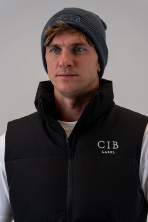 Tight-Knit Acrylic Beanie Navy, front, alternate