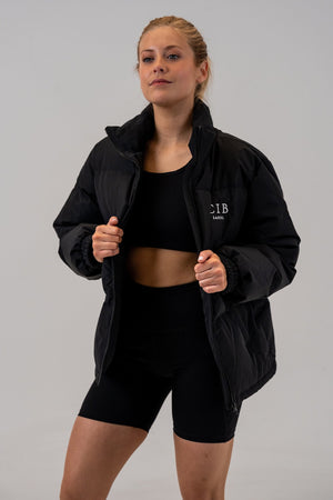 Women's 630-Fill Down Puffer Jacket Black, front, open