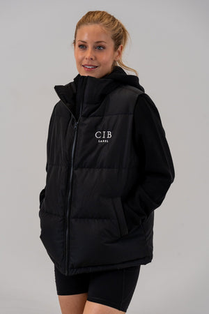Women's 630-Fill Down Puffer Vest Black, front