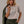 Women's Cotton Jacket Army, carried over shoulder