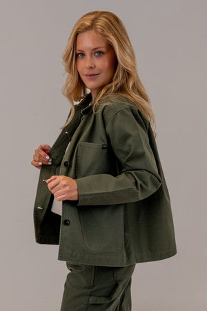Women's Cotton Jacket Army, side