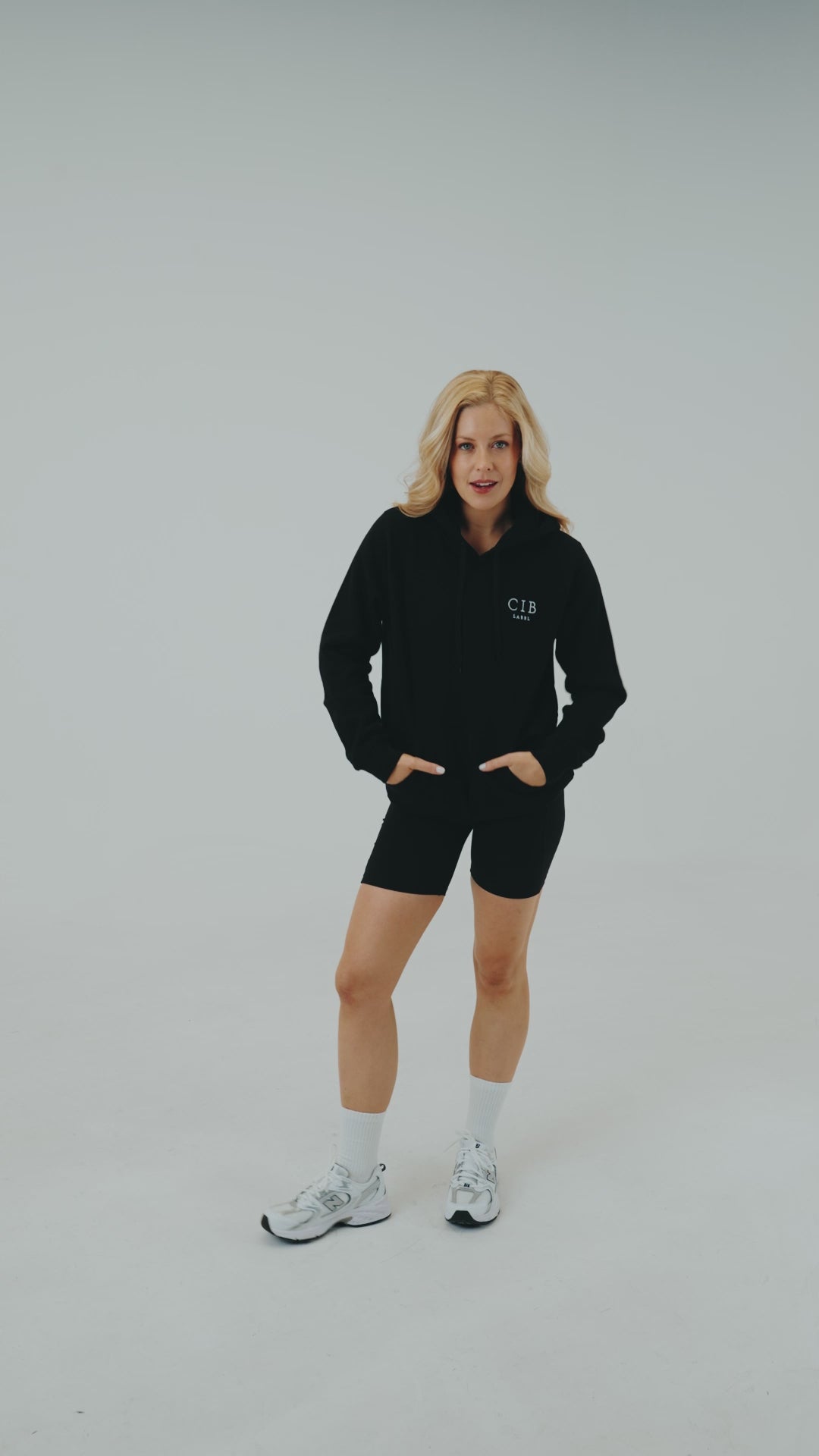 Women's Brushed Fleece Hoodie Black, video