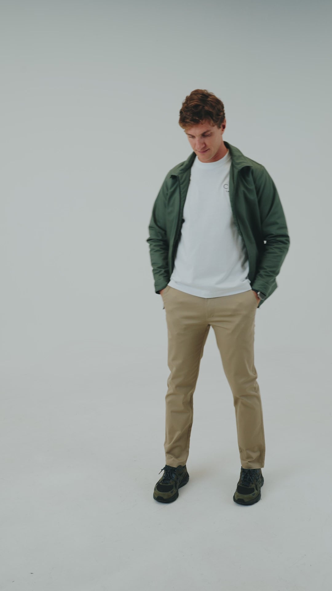 Men's Lined Cotton Jacket Olive, video