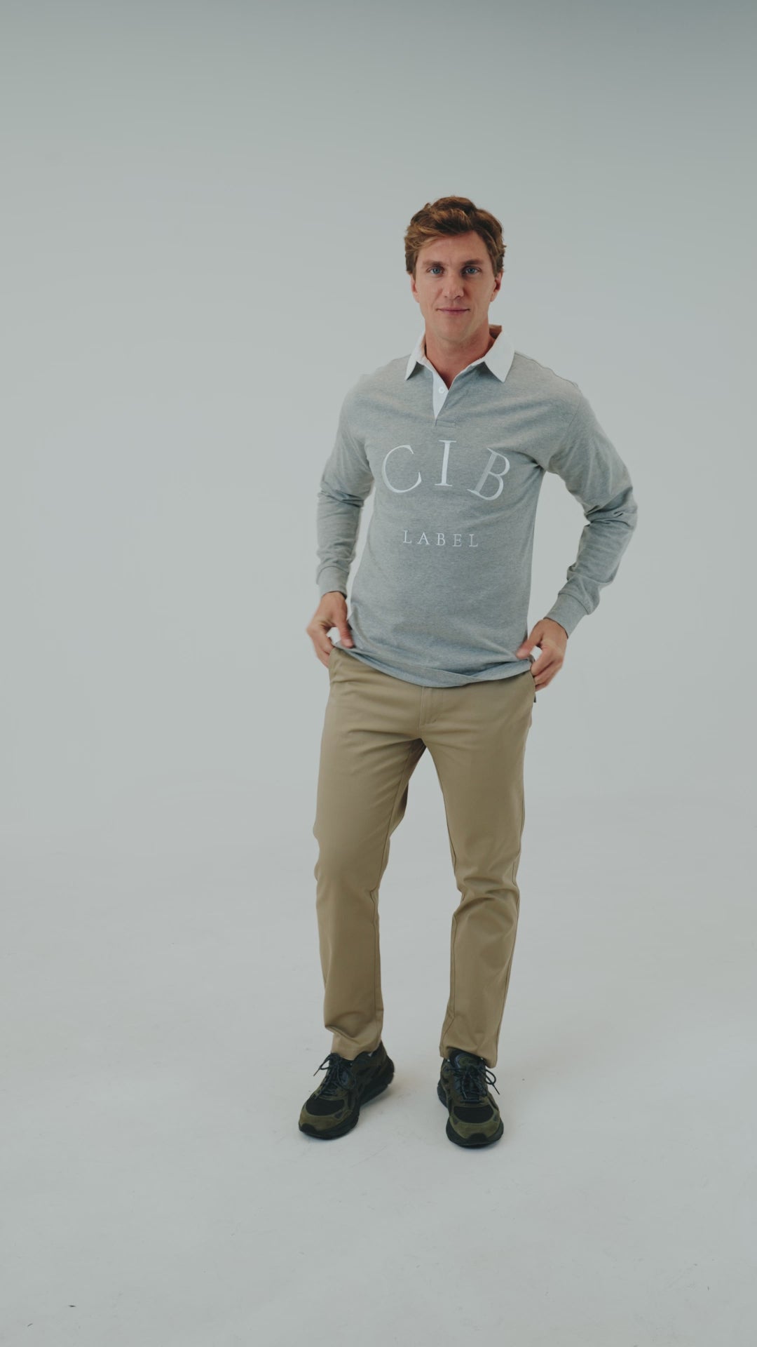 Cotton Rugby Jersey Grey Marle, video