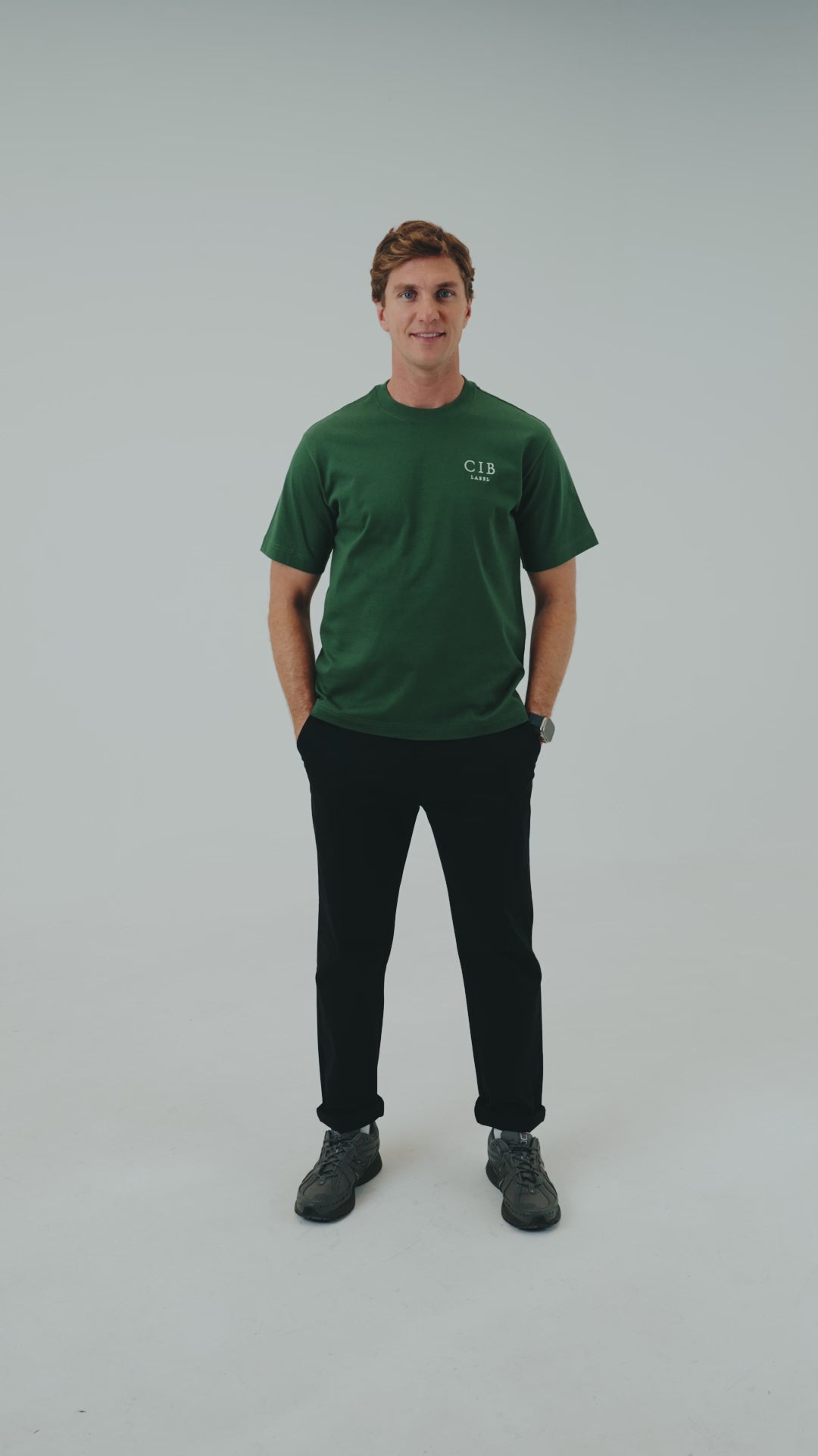 Heavyweight Cotton Box Tee Forest Green, video