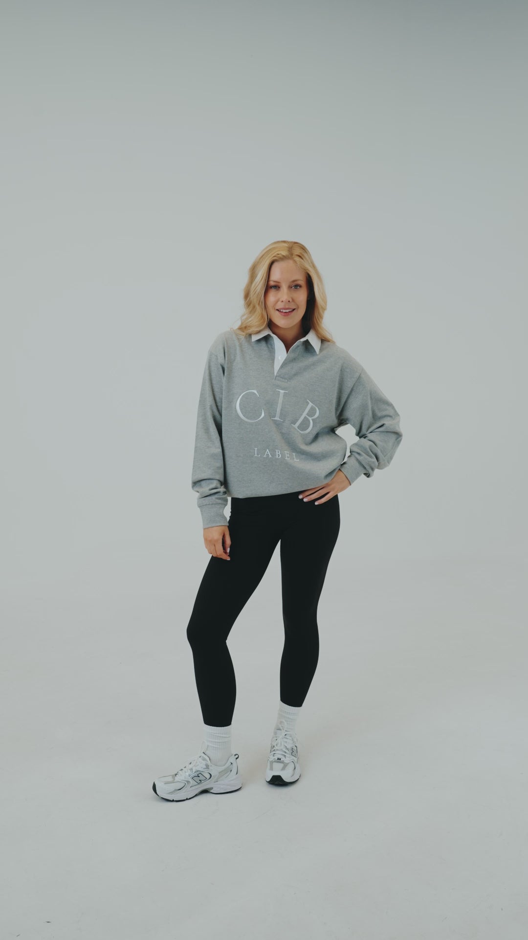 Cotton Rugby Jersey Grey Marle, video 2